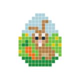 Pixelhobby Osterhase Braun - Ostern Pixelhobby-Muster - Påskehare Brun Pixelhobby - Påske Perlemønster Katalog