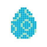Pixelhobby Osterei Blau - Ostern Pixelhobby-Muster - Påskeæg Blå Pixelhobby - Påske Perlemønster