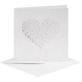 Karte & Kuvert als Set, Kartengröße 13,5x13,5 cm, Umschlaggröße 14