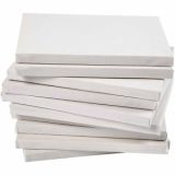 Leinwand, T 1,6 cm, A4, Größe 21x29,7 cm, 280 g, Weiß, 40 Stk/ 1 Pck