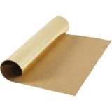 Kunstlederpapier, B 49 cm, Einfarbig,Foliedetails, 350 g, Gold, 1 Roll