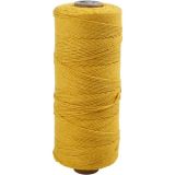 Macramé-Kordel, L 315 M, Dicke 1 mm, Dünne Qualität 12/12, Gelb, 220g/