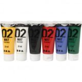 A-Color Acrylfarbe, Standardfarben, 02 - matt, 6x20ml