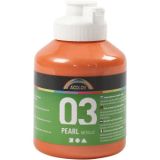 Acrylfarbe Metallic, Metallic, Orange, 500ml/ 1 Fl.