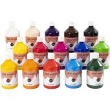 Acrylfarbe Glänzend, Sortierte Farben, 15x500ml/ 1 Pck