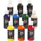 A-Color Acrylfarbe, sortiert Farben, 01 - glänzend, 10x100ml