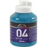 Glitter-Acrylfarbe, Türkis, 500ml/ 1 Fl.