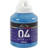 Glitter-Acrylfarbe, Blau, 500ml/ 1 Fl.
