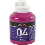 Glitter-Acrylfarbe, Pink, 500ml/ 1 Fl.