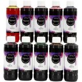 Flüssige Aquarellfarbe, Sortierte Farben, 10x250ml/ 1 Pck