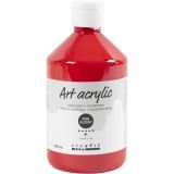 Acrylfarbe, Mattglänzend, Halbtransparent, Primärrot, 500ml/ 1 Fl.