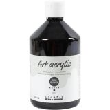 Acrylfarbe, Mattglänzend, Deckend, Schwarz, 500ml/ 1 Fl.