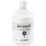 Acrylfarbe, Mattglänzend, Deckend, Weiß, 500ml/ 1 Fl.