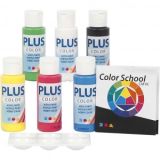 Plus Color Bastelfarbe, 6x60ml, Grundfarben