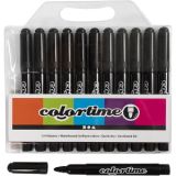 Colortime Marker, Strichstärke 5 mm, Schwarz, 12Stk/ 1 Pck
