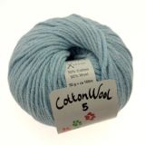 Gepard Garn CottonWool 5 Garn Unicolor 712 Helles Wasserblau