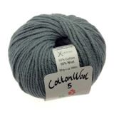 Gepard Garn CottonWool 5 Garn Unicolor 724 Petrol/Grau