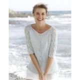 Sea Nymph Cardigan by DROPS Design - Strickmuster mit Kit Jacke Größen - Medium