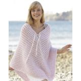 Sweet Crush by DROPS Design - Strickmuster mit Kit Poncho mit Spitzenm - Small/Medium