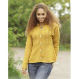 Cornfield by DROPS Design - Strickmuster mit Kit Jacke mit Spitzenmust - XX-Large