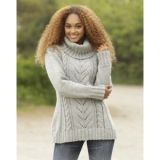 Snow Tracks by DROPS Design - Strickmuster mit Kit Pullover mit Zopfmu - Medium