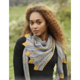 Dragon Tail by DROPS Design - Strickmuster mit Kit Tuch mit Blattmuste - 156 x 50 cm