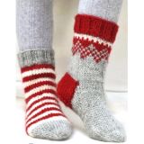 Twinkle Toes by DROPS Design 4 - Strickmuster mit Kit Socken Grau Größ - 24/25