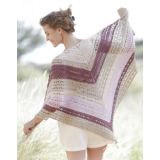 Addiena by DROPS Design - Häkelmuster mit Kit Tuch mit Fächer- und Spi - 176 x 88 cm