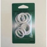 Vorhangringe Kunststoff Weiß 19mm - 10 Stk