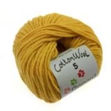 Gepard Garn CottonWool 5 Garn Unicolor 122 Strong Yellow