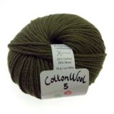 Gepard Garn CottonWool 5 Garn Unicolor 870 Olive Grün