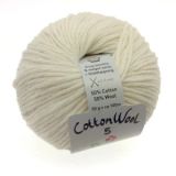 Gepard Garn CottonWool 5 Garn Unicolor 101 Cremefarben