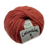 Gepard Garn CottonWool 5 Unicolor 355 Staubweinrot