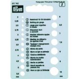 Prym Nadelmaß für Stricknadeln 2-11mm