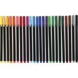 Colortime Fineliner Stift Farbenmix 0,6-0,7mm - 24 Stk