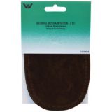 Ausbesserungs-Patches Kunstwildleder Oval Dunkelbraun 10x15cm - 2 Stüc