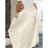 Warm Hug by DROPS Design - Strickmuster mit Kit Decke mit verschiedene - 126 x 96 cm