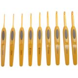 Clover Soft Touch Häkelnadeln Set Kunststoff 13,5cm 2-6mm 9 Größen