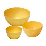 Kunststoffschüssel DELÍCIA, Set, 3-tlg., gelb