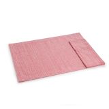 Platzset mit Bestecktasche FLAIR LOUNGE, aus Stoff, 45 x 32 cm, rot