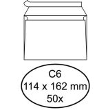 50 weiße selbstklebende Umschläge C6 114 x 162 mm