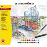 24 Aquarellstifte Eberhard Faber im Blechetui