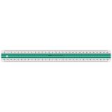 Linex Anti-Rutsch-Lineal 30 cm grün/transparent