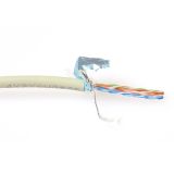 F/UTP Kabel CAT5e auf Rolle 100 Meter Elfenbein LSZH glatt