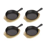 Servierpfanne aus Gusseisen, 4er Set