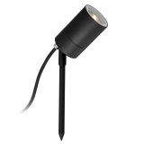 LED Pin Gartenspot Schwarz mit Lichtsensor LED
