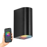 Flash Up&Down Wandleuchte Schwarz mit Smart Color LED