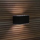 2x LED Solar Up & Down Wandleuchte Anthrazit