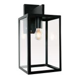 Hampton Wandleuchte Schwarz mit 3W Bewegungssensor LED