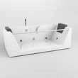 TroniTechnik Whirlpool Badewanne KOS 2 179cm x 85cm mit Heizung, Hydromassage, Bachlauf und Farblichtherapie